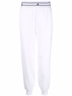 adidas by Stella McCartney logo-print organic cotton track pants - White
