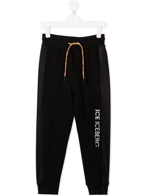 Iceberg Kids logo-print track pants - Black