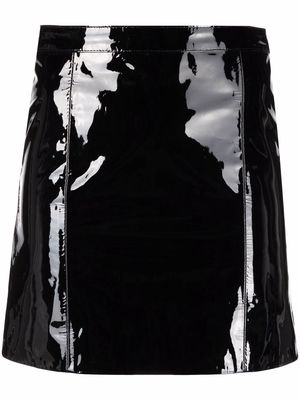 Manokhi vinyl leather mini skirt - Black