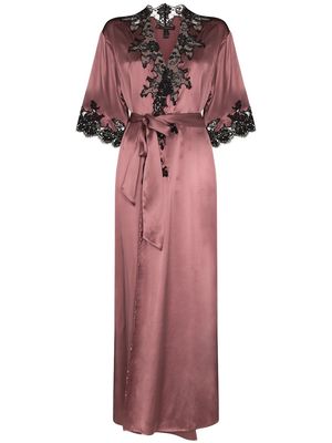 Kiki de Montparnasse Orchid lace long robe - Pink