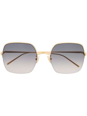 Boucheron Eyewear half frame sunglasses - Gold