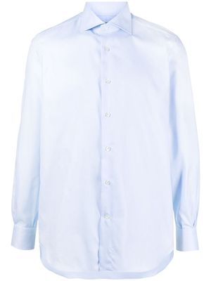 Mazzarelli classic collar buttoned shirt - Blue