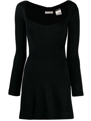 Alaïa Pre-Owned fitted longsleeved mini dress - Black