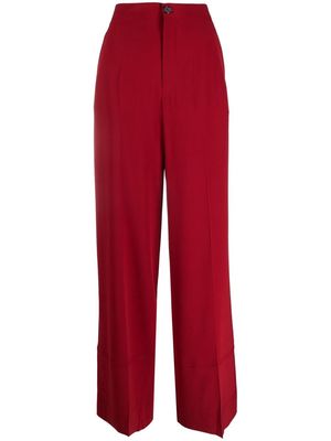 colville high-waisted wide-leg trousers - Red
