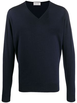John Smedley wool knit jumper - Blue