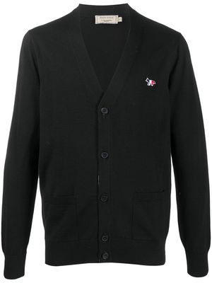 Maison Kitsuné button-up wool cardigan - Black