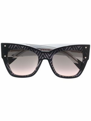 MISSONI EYEWEAR thick cat-eye frame sunglasses - Neutrals