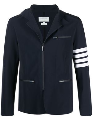 Thom Browne half-zip hooded performance jacket - Blue