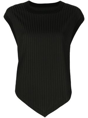 RtA pleated poncho T-shirt - Black