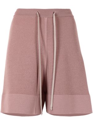 Rick Owens knee-length knitted shorts - Pink
