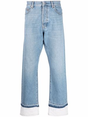 Valentino VLogo patch straight-leg jeans - Blue