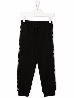 Moncler Enfant logo tape track pants - Black