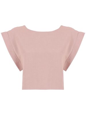 Osklen round-neck cropped T-shirt - Pink