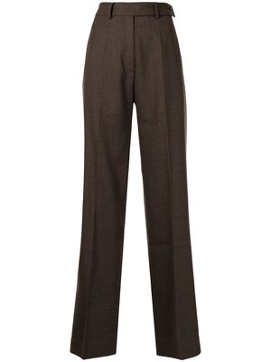GIA STUDIOS wide-leg tailored trousers - Brown