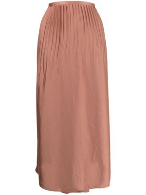 Vince high-waisted pleated maxi skirt - Pink