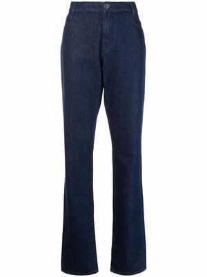 Raf Simons high-rise straight-leg jeans - Blue