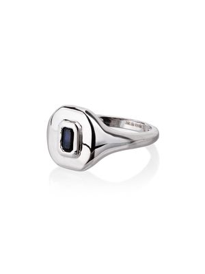 SHAY 18kt white gold sapphire baguette ring - Metallic