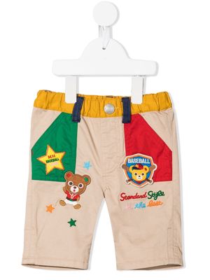 Miki House Bear patch-detailed shorts - Brown