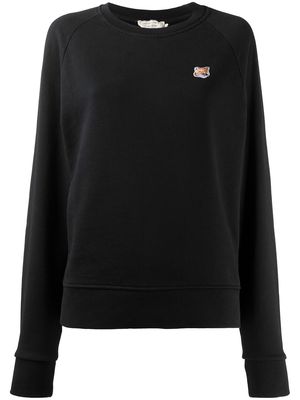Maison Kitsuné embroidered logo sweatshirt - Black