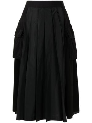 UNDERCOVER pleated midi skirt - Black