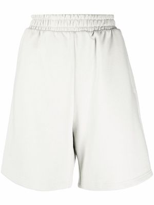 12 STOREEZ elasticated-waist cotton track shorts - Green