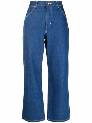 Tory Burch high-rise cropped jeans - Blue