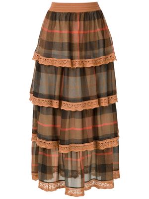 Cecilia Prado Maude long skirt - Brown