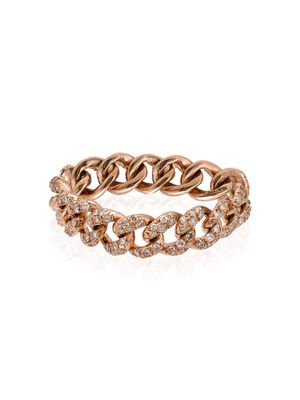 SHAY 18kt rose gold chain link ring - METALLIC