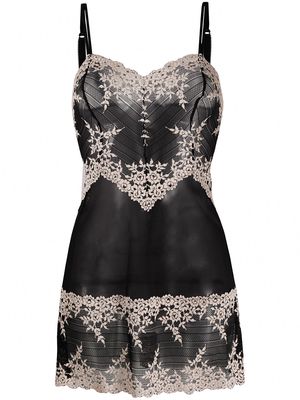 Wacoal floral embroidered chemise - Black
