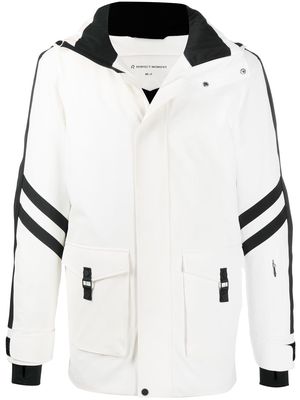 Perfect Moment side stripe detail hooded jacket - White
