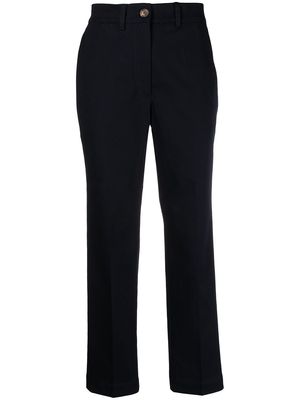 Moncler cropped trousers - Blue