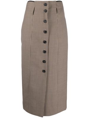 PAUL SMITH button-down skirt - Brown