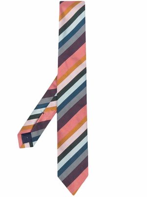 PAUL SMITH diagonal-stripe silk tie - Blue