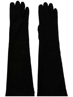 Bottega Veneta Pre-Owned full-finger leather gloves - Black