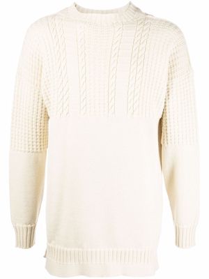 Maison Margiela knitted wool jumper - Neutrals