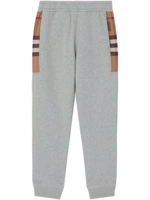 Burberry check-panel track pants - Grey
