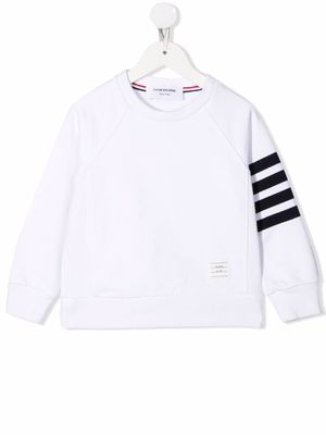 Thom Browne Kids 4-Bar stripe sweatshirt - White