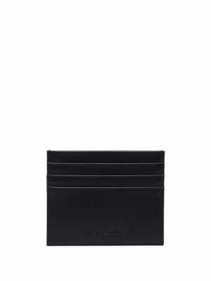 Woolrich debossed-logo leather cardholder - Black