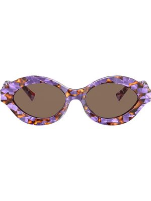 Alain Mikli contrast print sunglasses - Purple