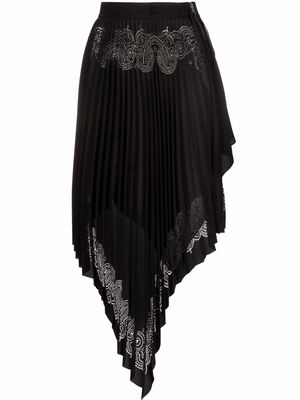 Givenchy pleated asymmetric skirt - Black