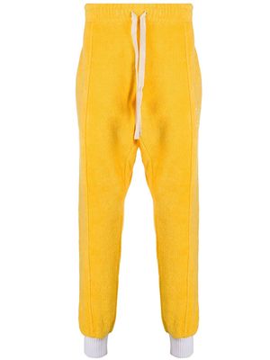 Casablanca terry fleecy cotton track pants - Yellow