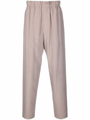 Lemaire elasticated-waist silk trousers - Neutrals