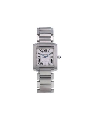 Cartier 2000 pre-owned Tank Française 28mm - White