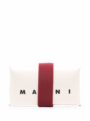 Marni logo print wallet - Neutrals