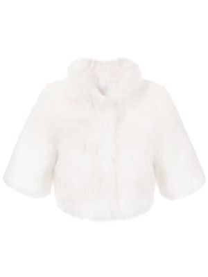 Unreal Fur Desire cropped jacket - White
