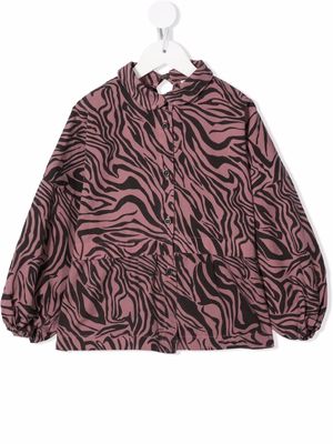 Andorine zebra-print cotton shirt - Pink