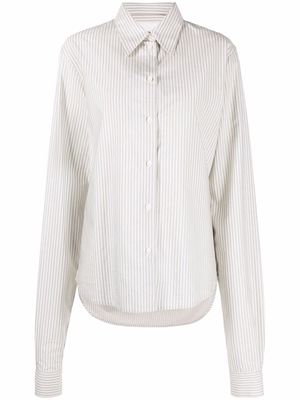 MM6 Maison Margiela striped oversized cotton shirt - Neutrals