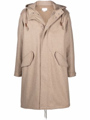 A.P.C. mid-length hooded duffle coat - Neutrals