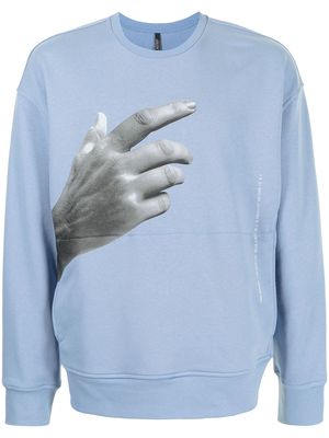 Neil Barrett 'The Other Hand Series' sweatshirt - Blue