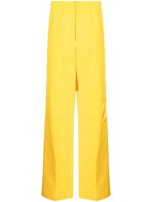 Raf Simons high-waisted wide leg trousers - Yellow